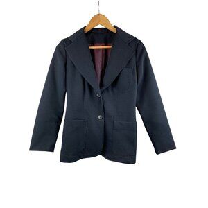 Vintage Happy Legs Blazer Size 5 Classic Black Wool Womens Jacket
